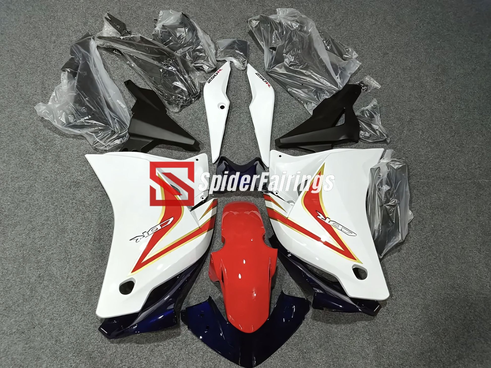 Gloss White and Red-Honda CBR 250R 2011-2014