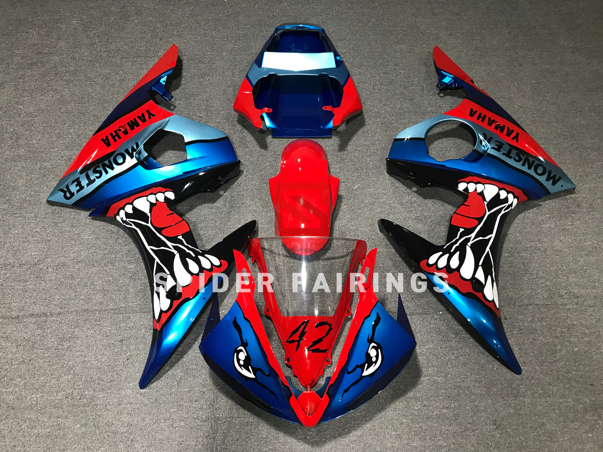 Blue and Red Shark-Yamaha YZF R6 2003-2004