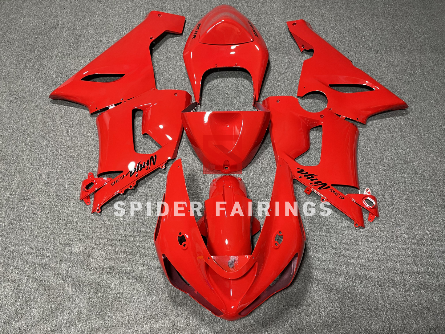 Gloss Red-Kawasaki ZX-6R 2005-2006