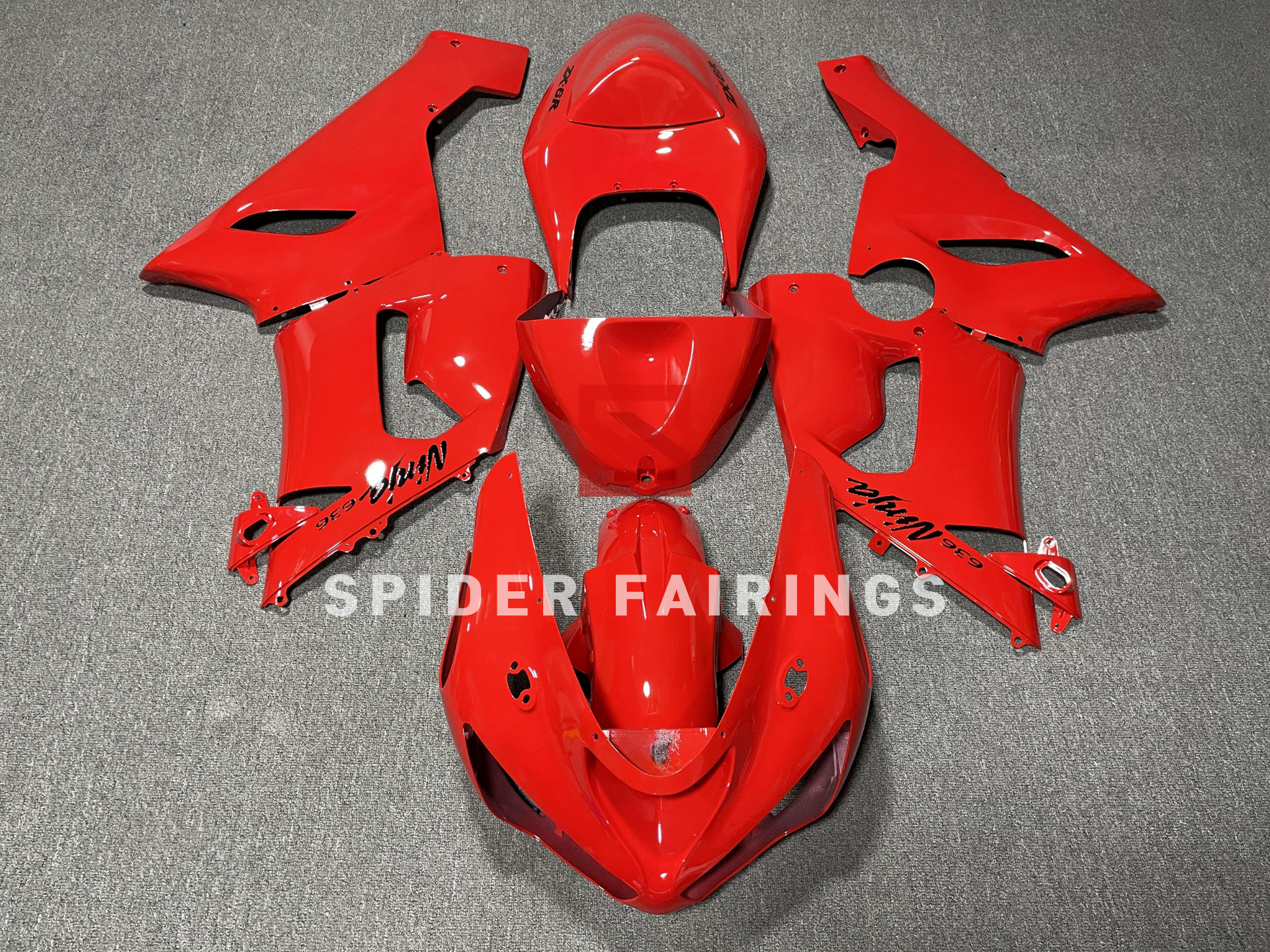 Rinrinページ Gloss Red-Kawasaki ZX-6R/636R 2005-2006 – SpiderFairings