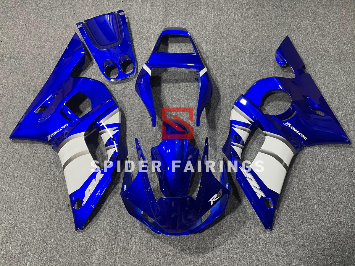 Gloss Blue and White-Yamaha YZF R6 1998-2002 – SpiderFairings Gloss Blue and White-Yamaha YZF R6 1998-2002 – SpiderFairings