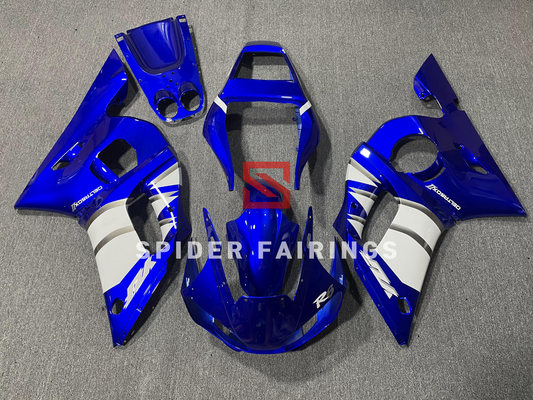 Gloss Blue and White-Yamaha YZF R6 1998-2002