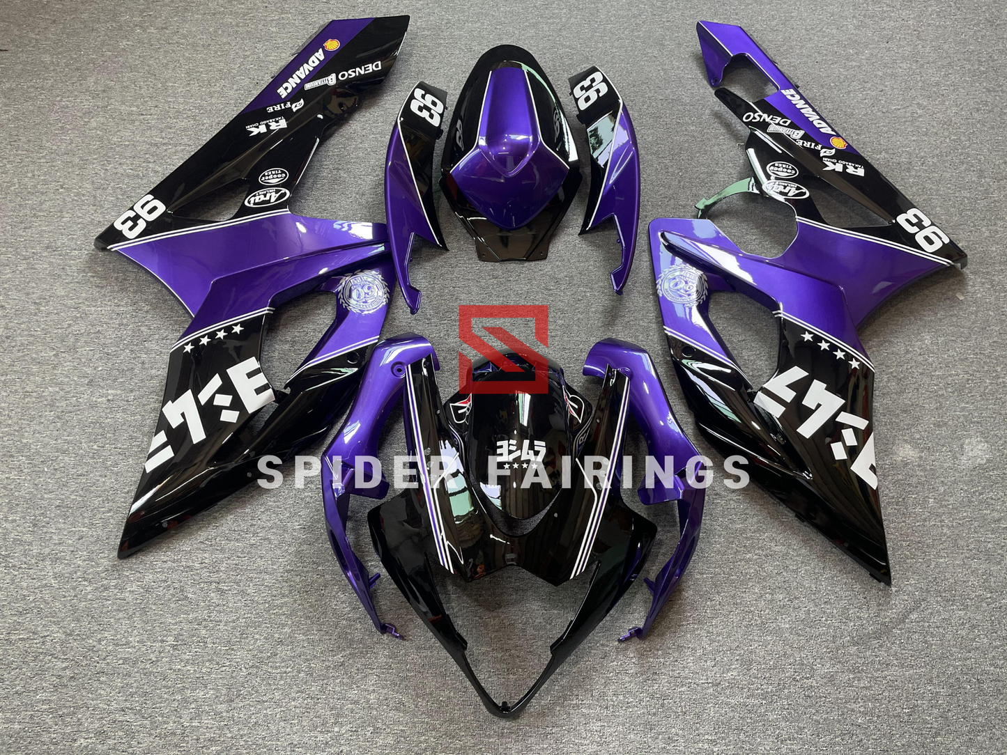 Gloss Purple and Black-Suzuki GSXR1000 2005-2006