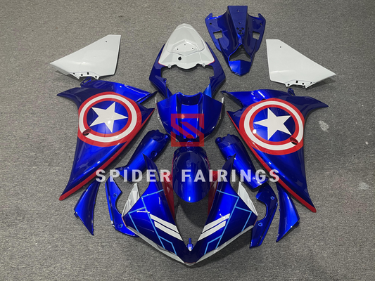 Blue Captain America's Shield-Yamaha YZF R1 2009-2011