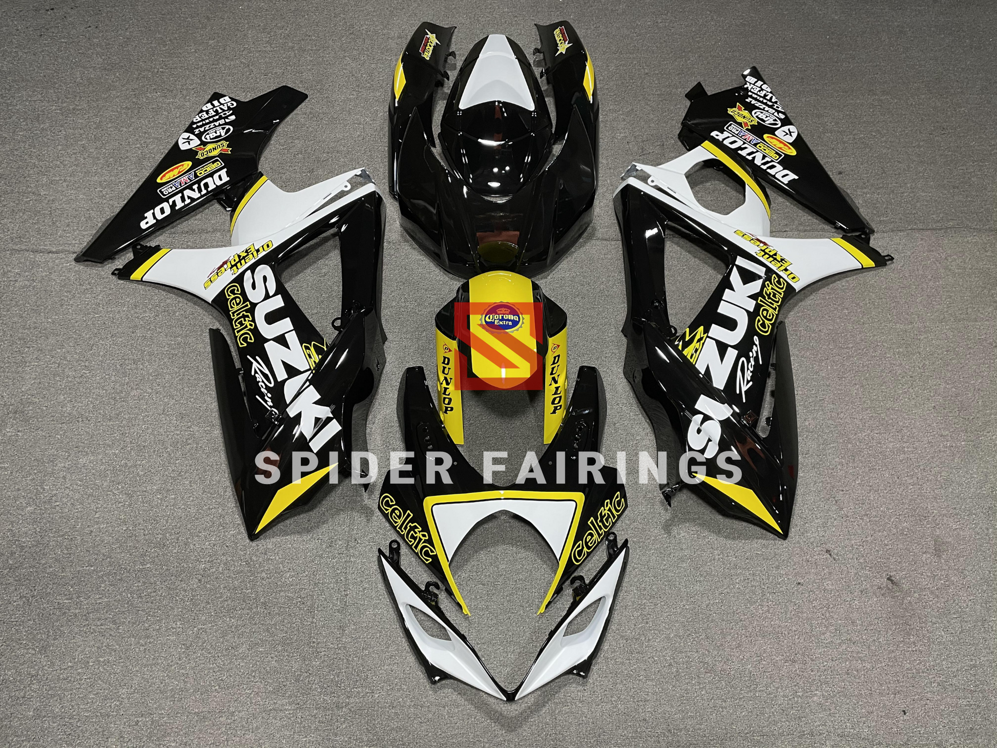 Gloss Black celtic-Suzuki GSXR1000 2007-2008