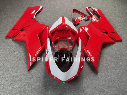 White and Red-Ducati 848 1098S 2007-2013