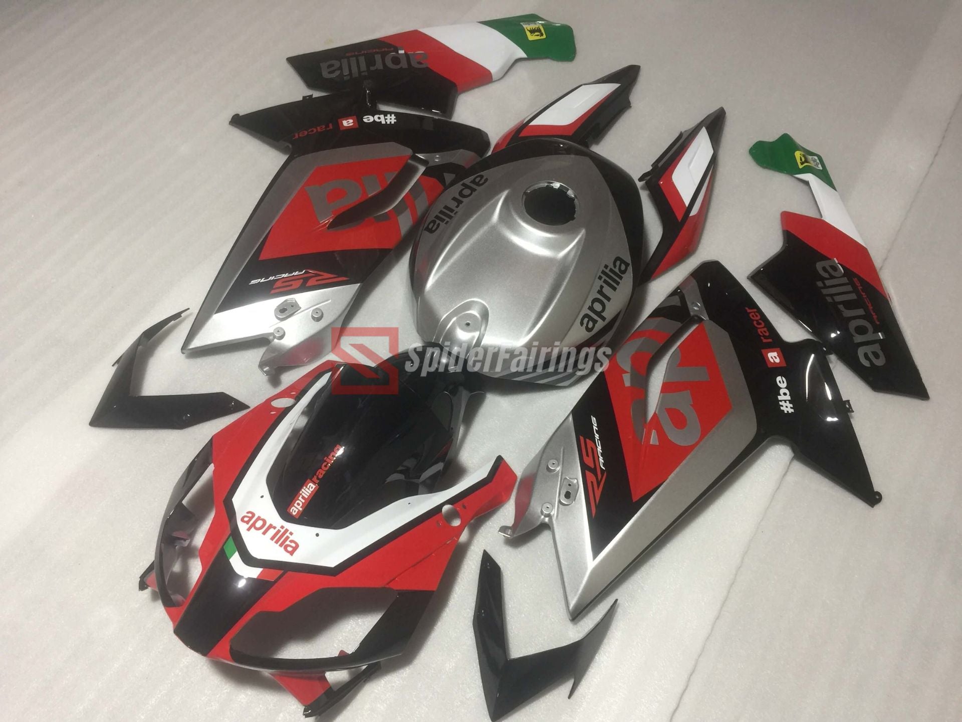 Aprilia RS4 125 Silver Red Black Fairings