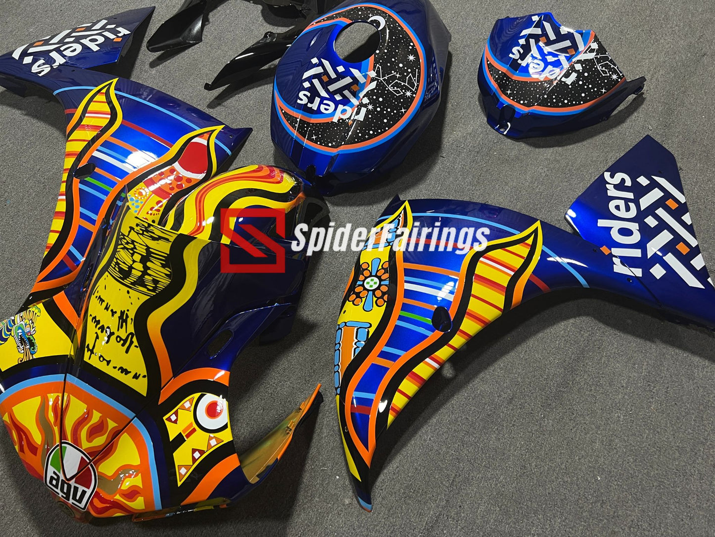 Custom Blue Snake-Yamaha YZF R1 2012-2014