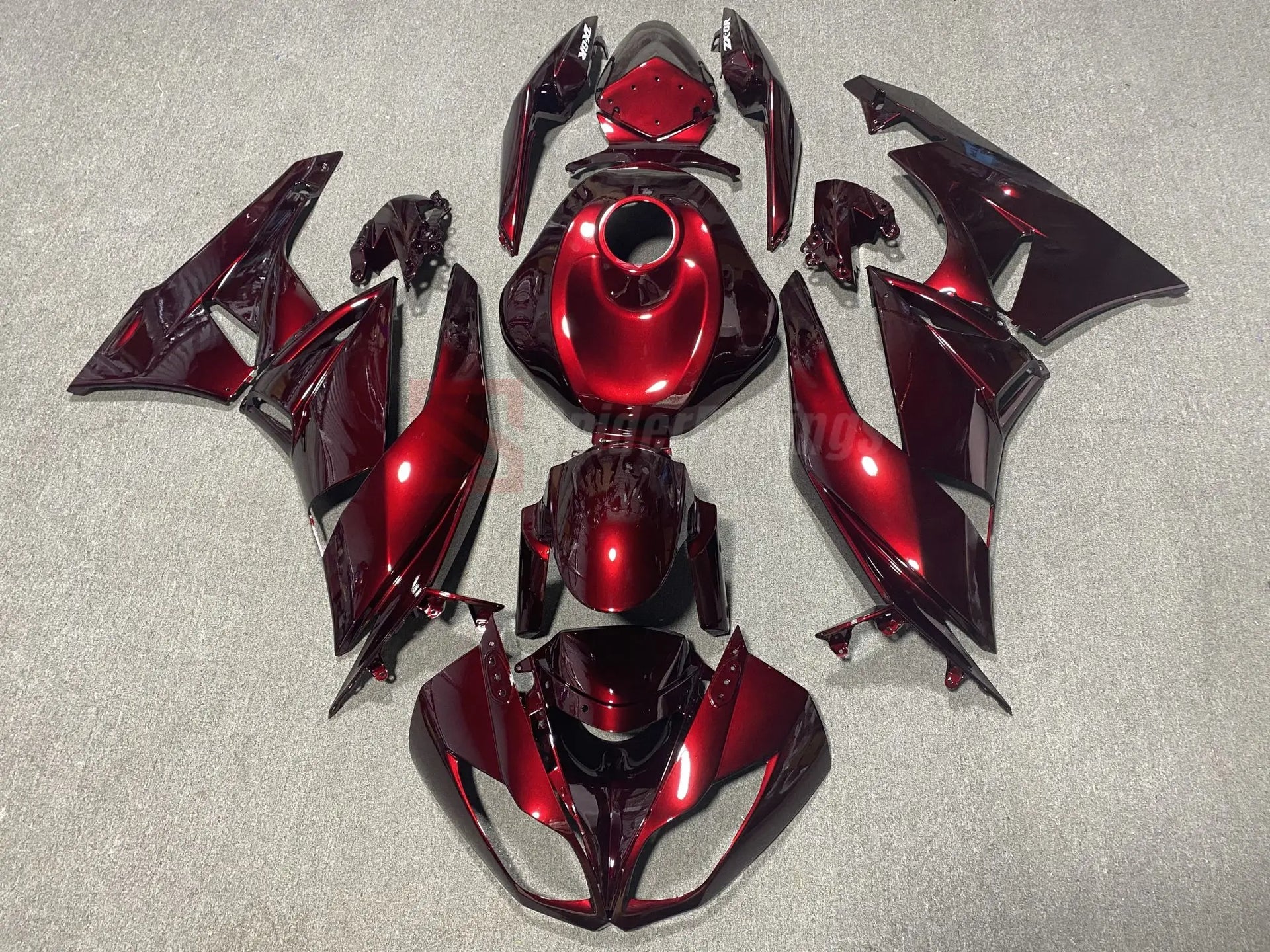 Dark Candy Red Kawasaki ZX-6R 2009-2012 – SpiderFairings