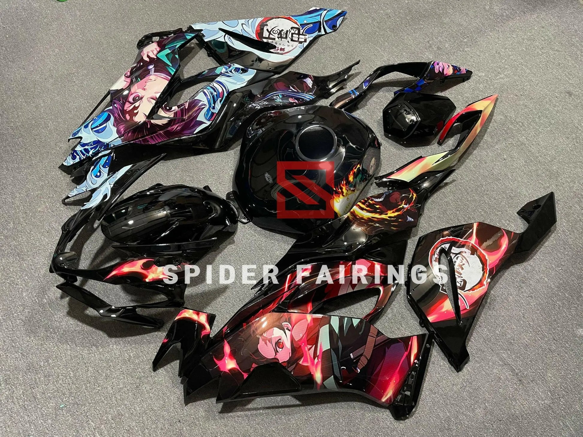 Custom Black Demon Slayer-Kawasaki ZX-6R 2019-2023