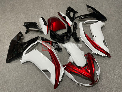 Gloss White and CandyRed-Kawasaki Ninja650R 2012-2016