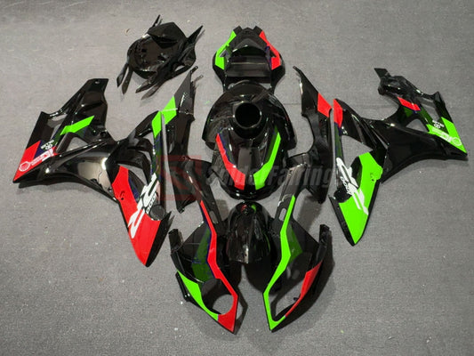 Gloss Green Red and Black-BMW S1000RR 2009-2014