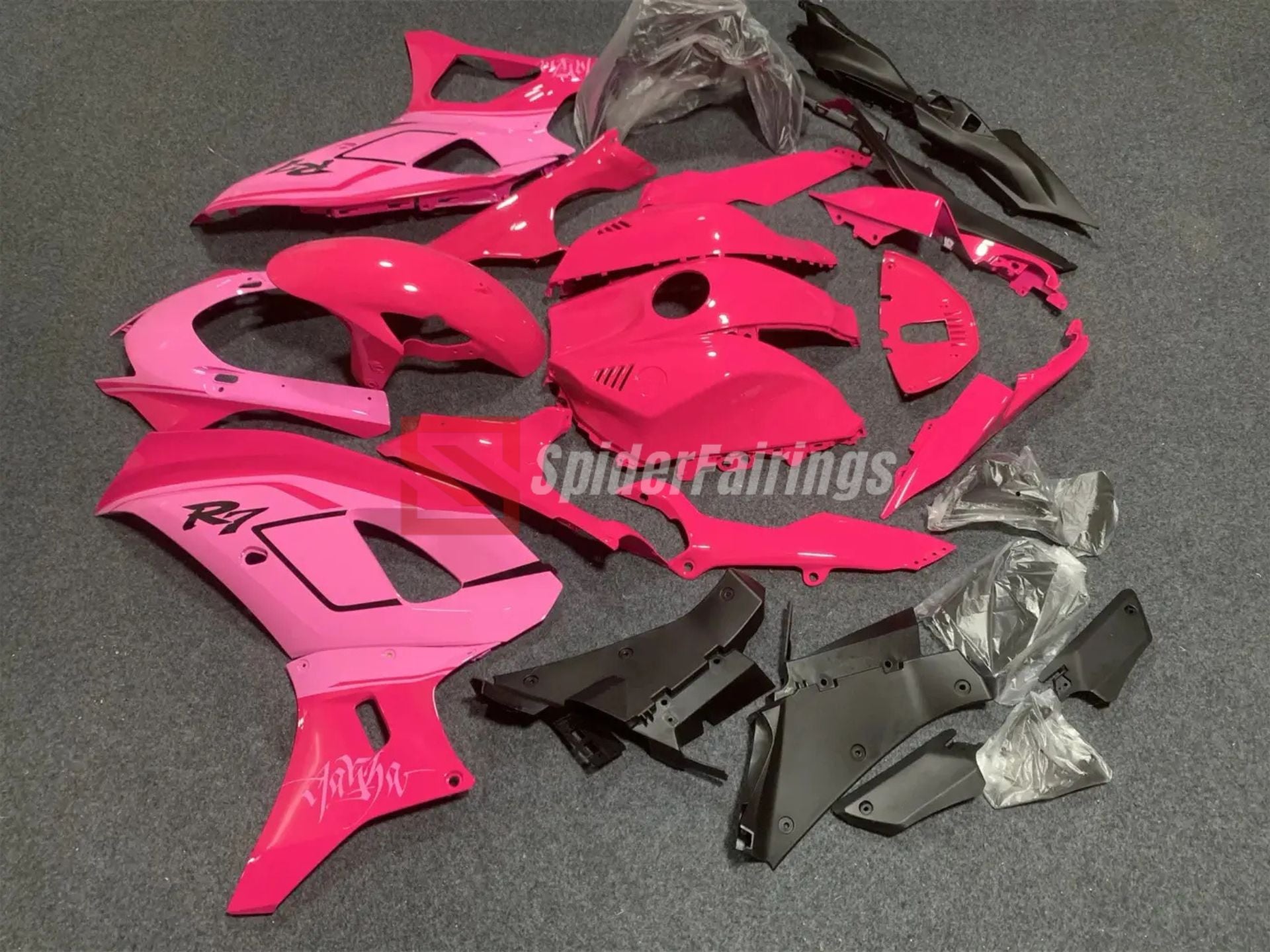 Yamaha R7 Pink Rims YAMAHA R7 Motorcycle Fairings 2021-2024 – SpiderFairings