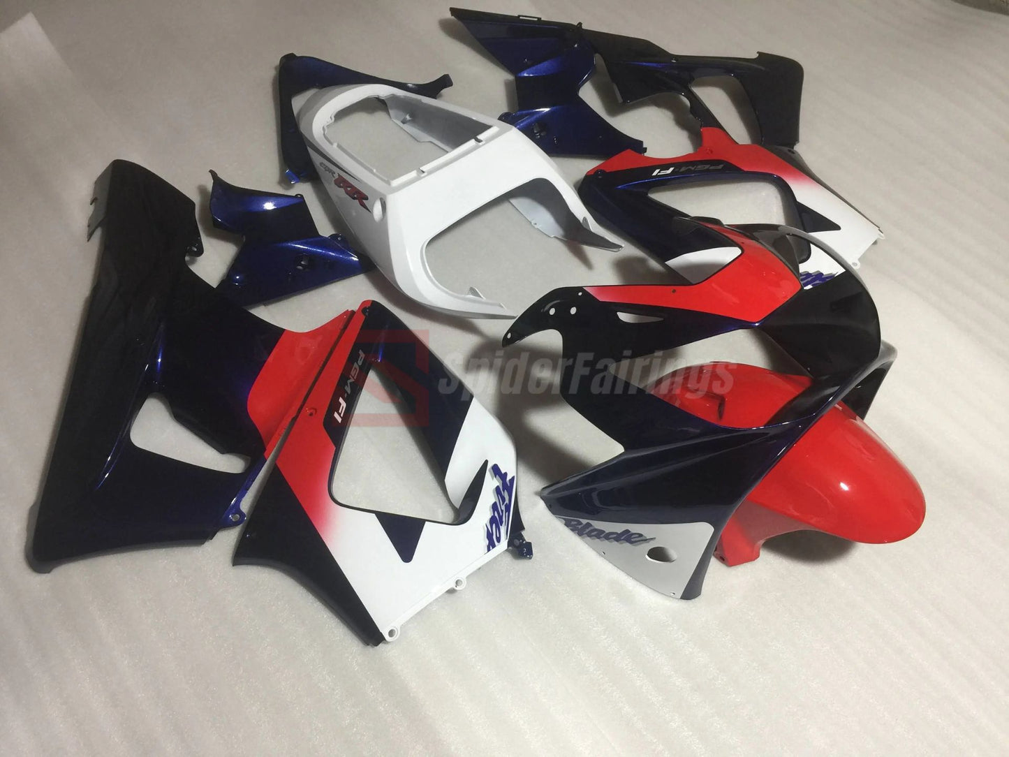 Gloss Red White DarkBlue-Honda CBR900RR 929 2000-2001