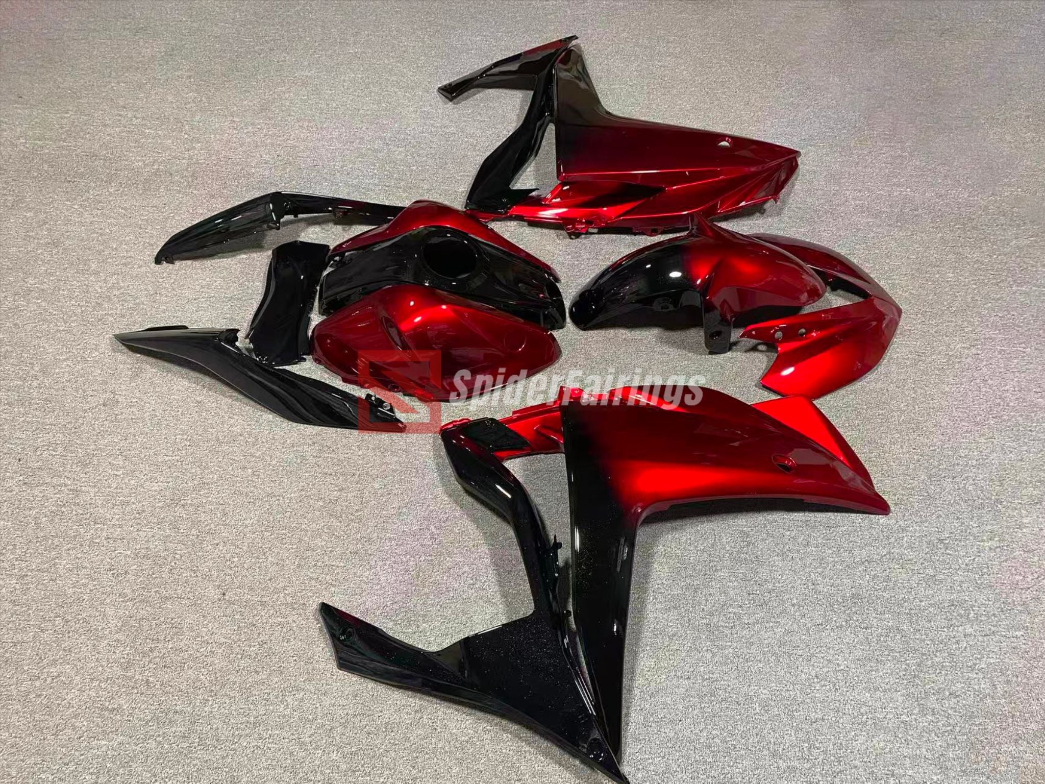 Gloss Candy Red To Black Gradient Yamaha Y-R25/R3 2014-2018