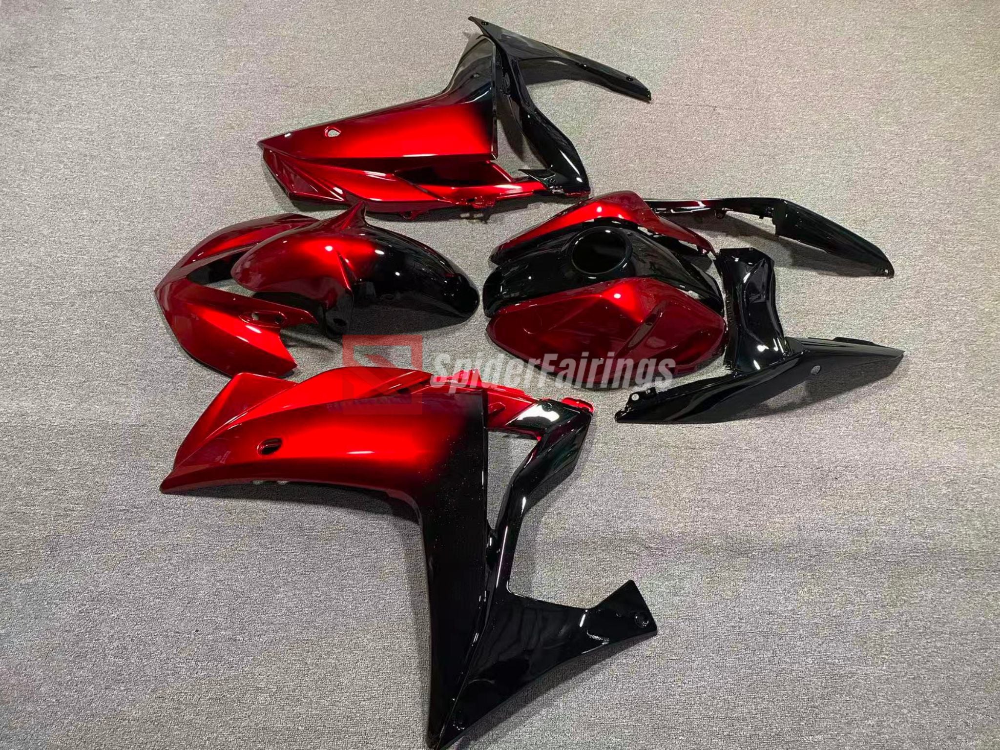 Gloss Candy Red To Black Gradient Yamaha Y-R25/R3 2014-2018