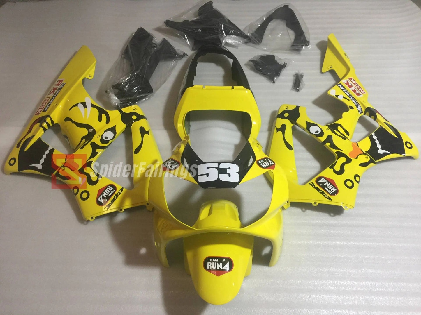 Gloss Yellow TeamRun 53-Honda CBR900RR 929 2000-2001