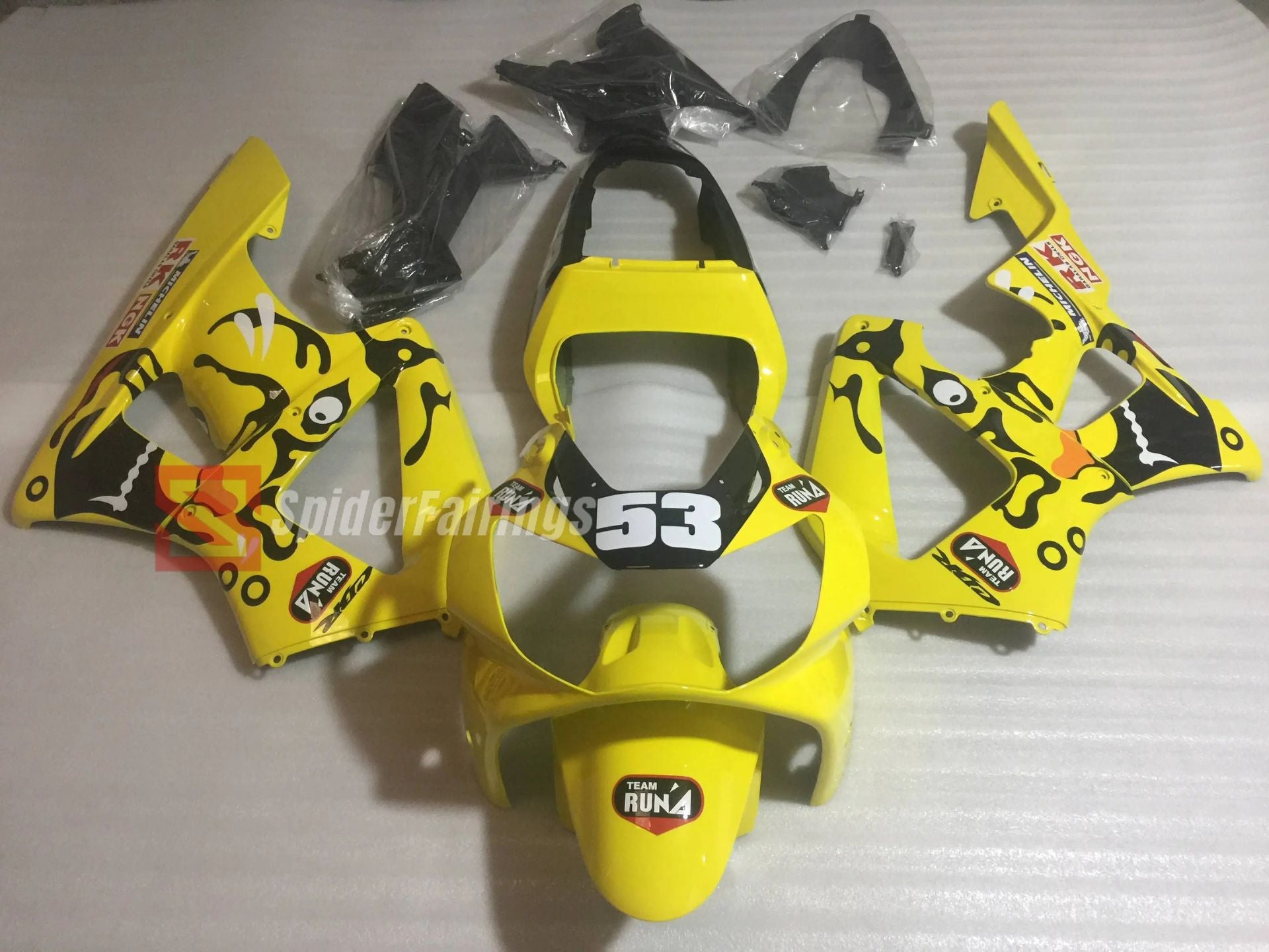 Gloss Yellow TeamRun 53-Honda CBR900RR 929 2000-2001