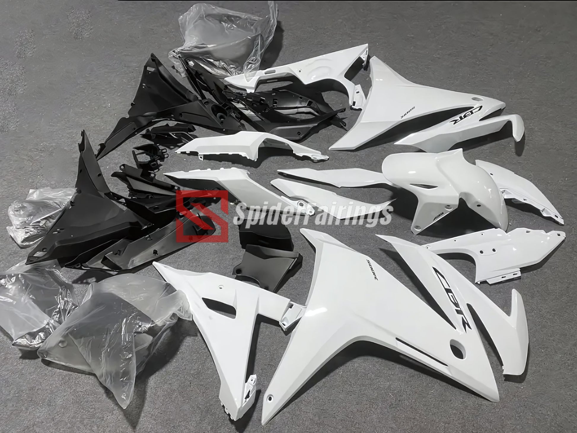 White-Honda CBR500R Fairings2016-2018