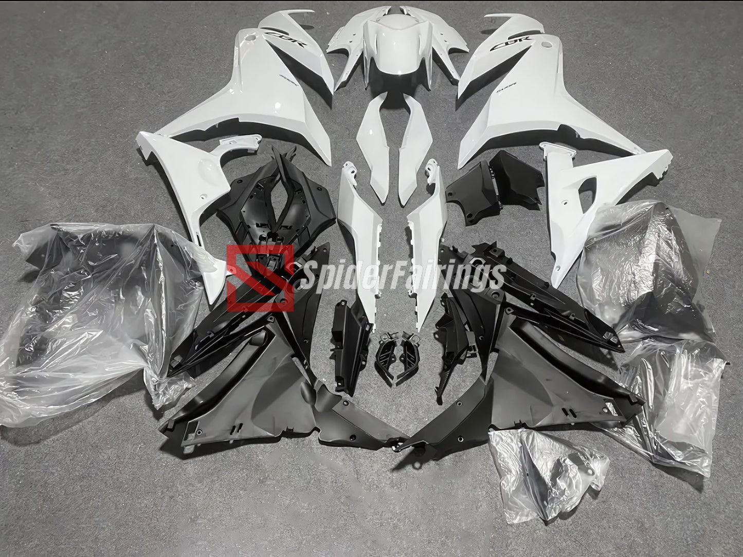 White-Honda CBR500R Fairings2016-2018