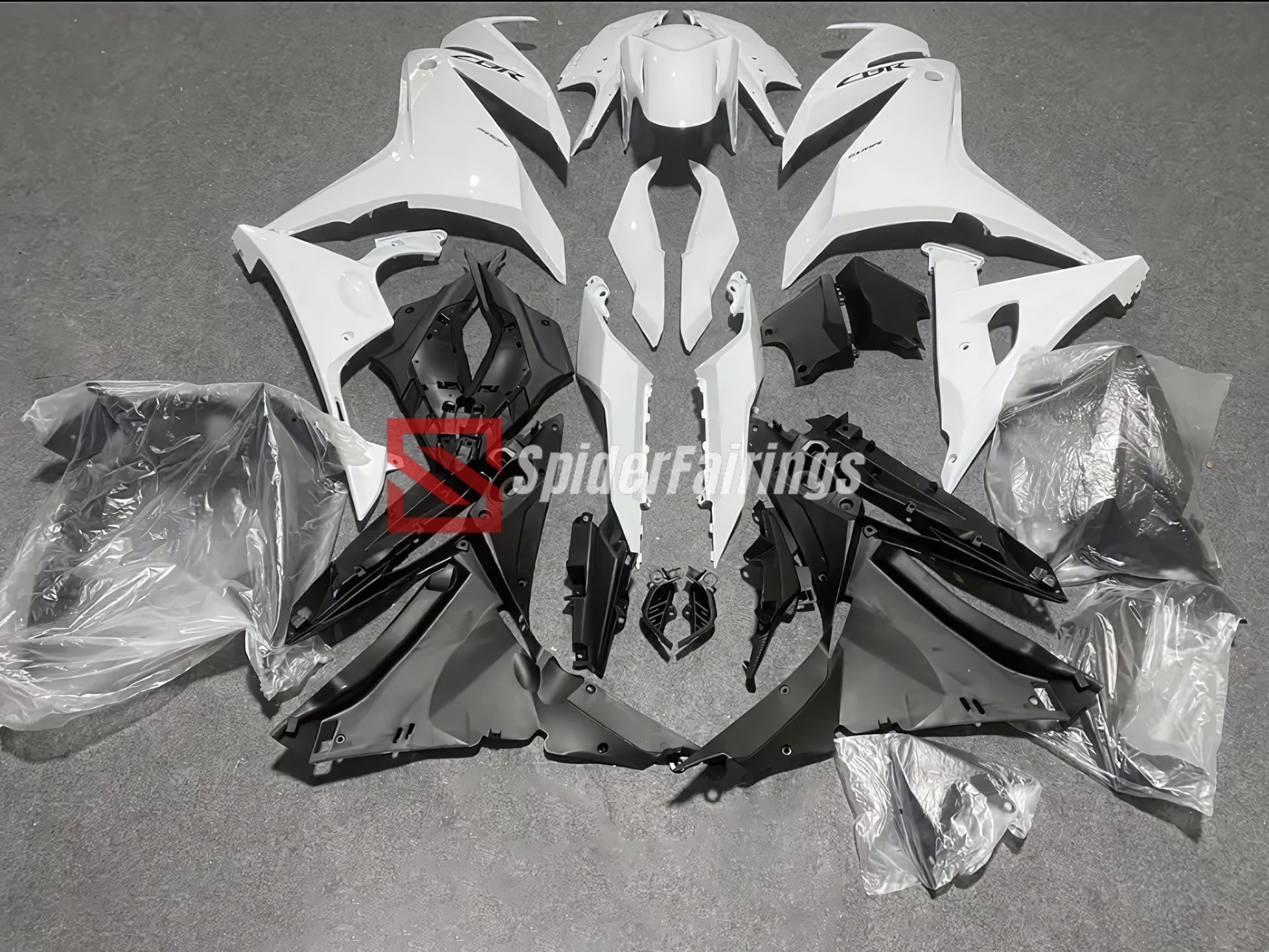 White-Honda CBR500R Fairings2016-2018