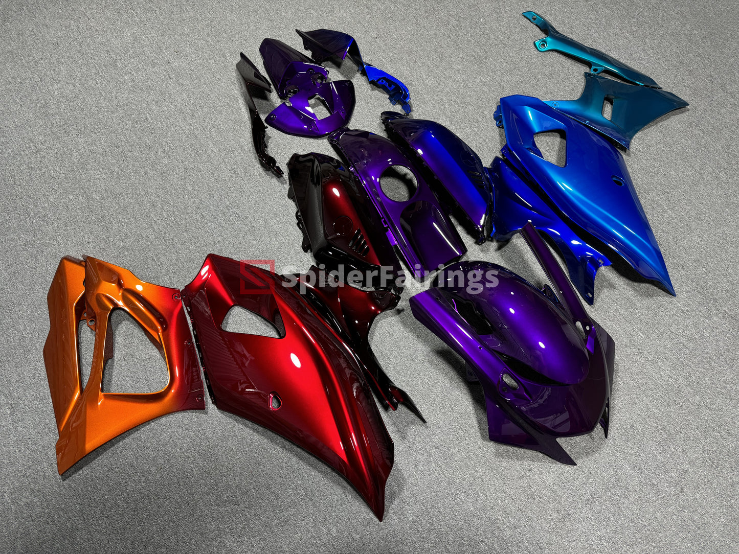 Gloss The Purple Gradient separating the Warm and Cold-Yamaha R7 2021-2025