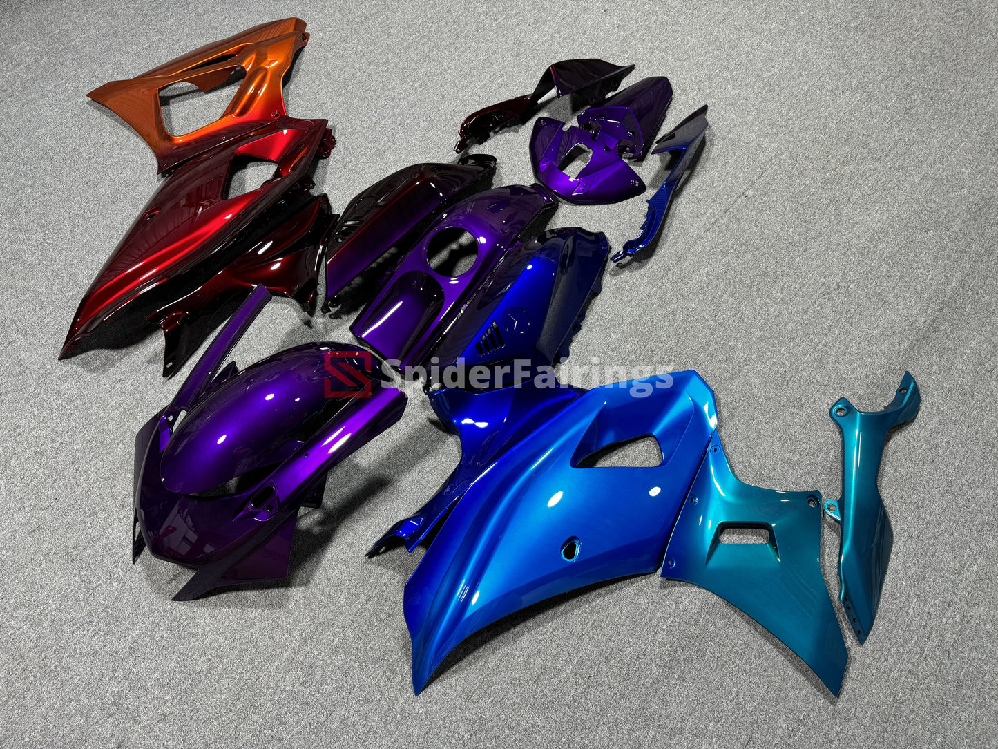 Gloss The Purple Gradient separating the Warm and Cold-Yamaha R7 2021-2025