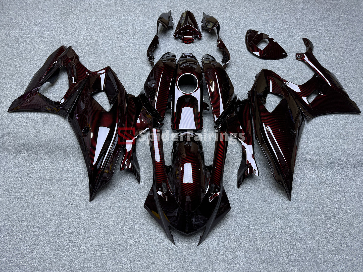 Gloss The Red Carbon Fiber Style-Yamaha R7 2021-2025