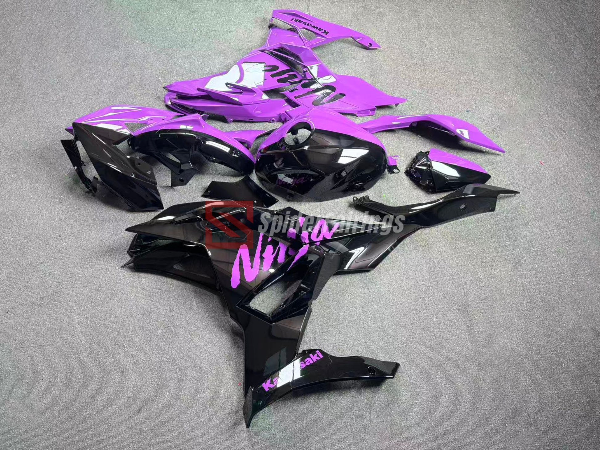 Gloss Purple and Black Kawasaki Ninja500 2024-2025