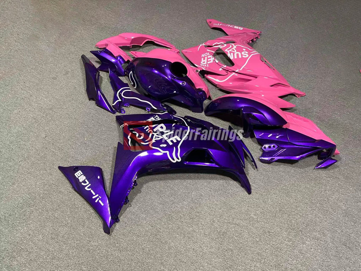 Purple and White Peach Pink Redbull-Kawasaki Ninja650 2020-2025