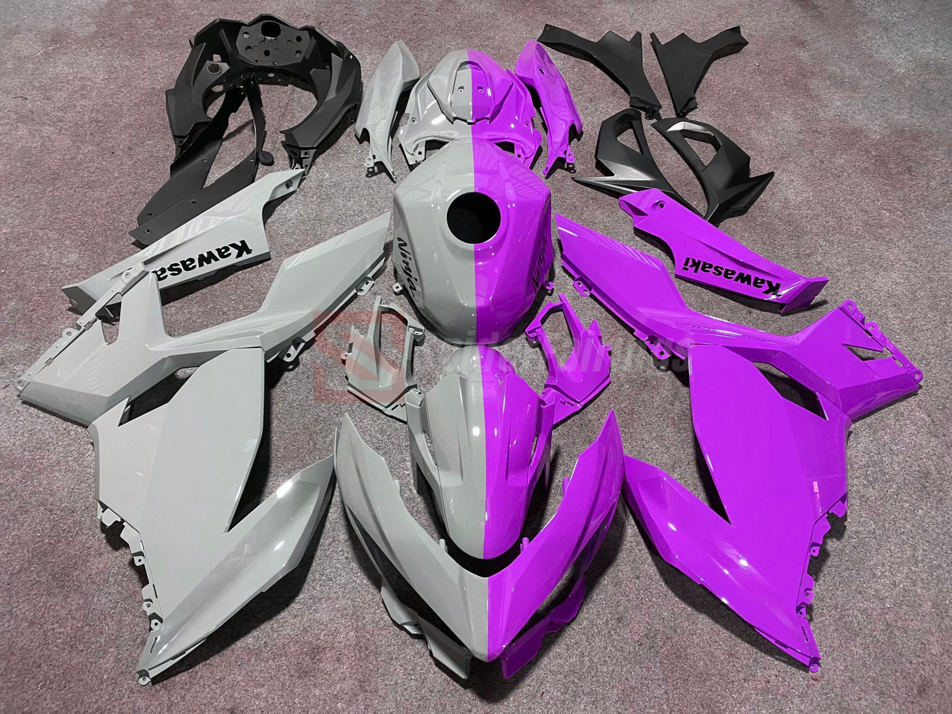 Purple and Grey-Kawasaki Ninja400 2018-2023