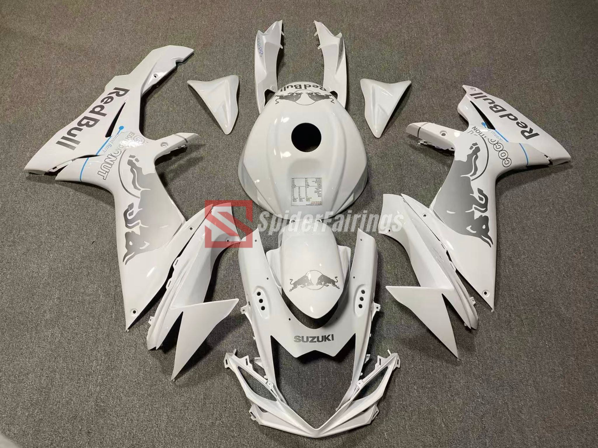 Red Bull Coconut GSXR-750 2011-2025 – SpiderFairings
