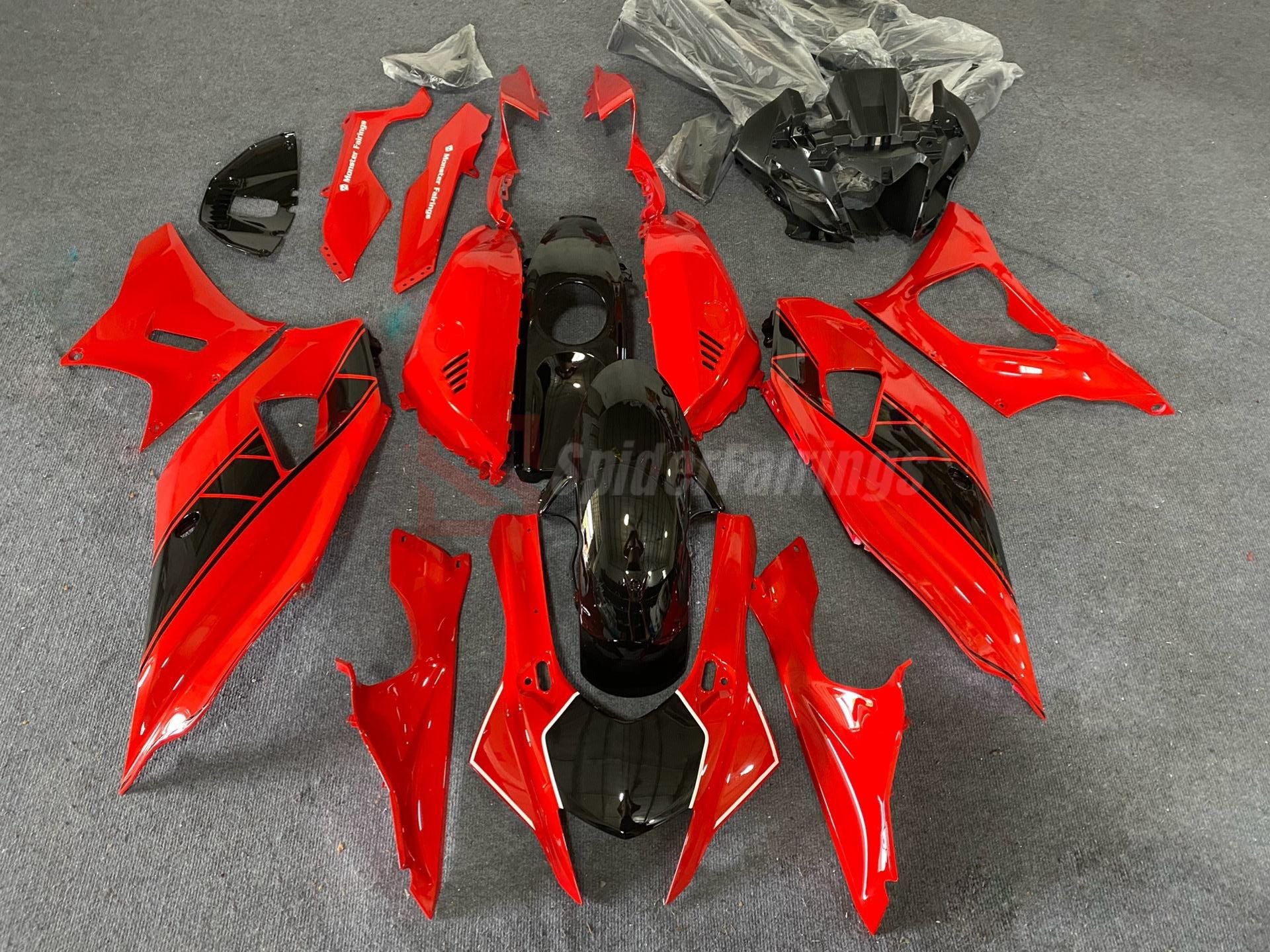 Red and Black-Yamaha R7 2021-2025 – SpiderFairings