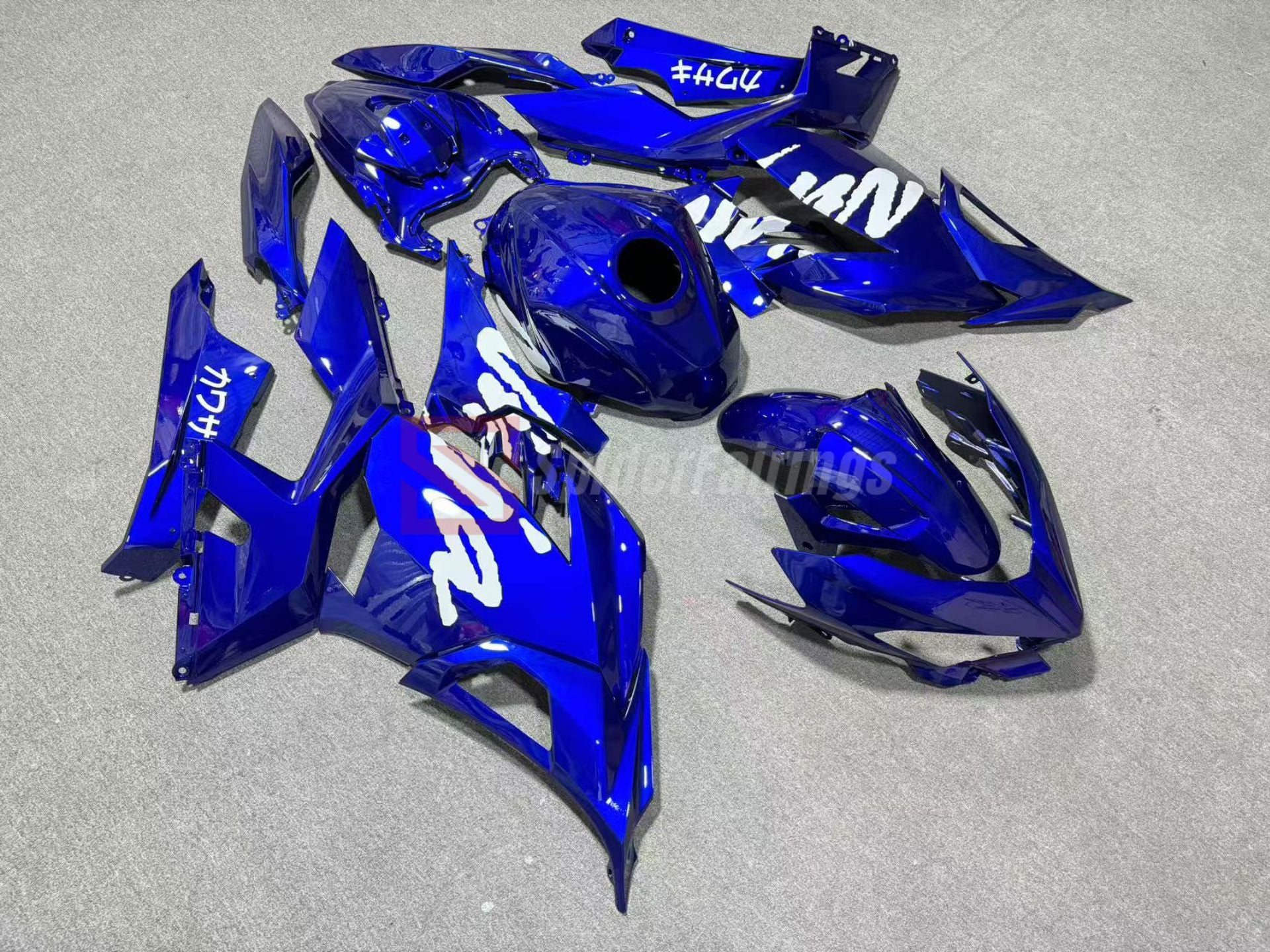 Gloss Sapphire Blue Kawasaki Ninja 400 2018-2024 – SpiderFairings