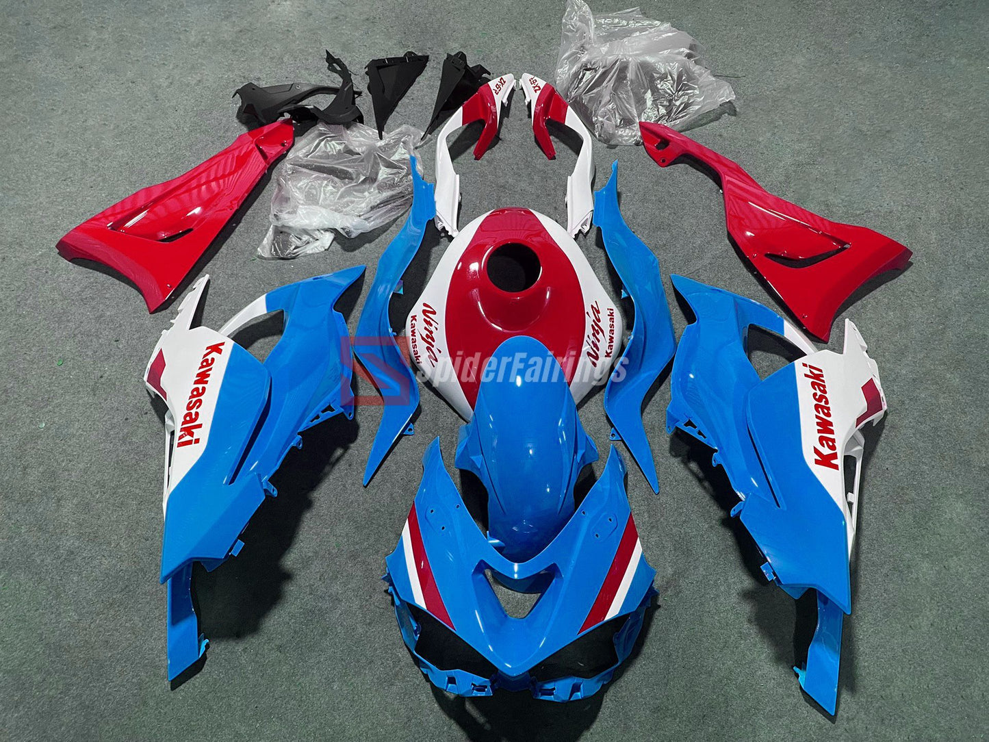 Skyblue and Red-Kawasaki ZX-6R 2024