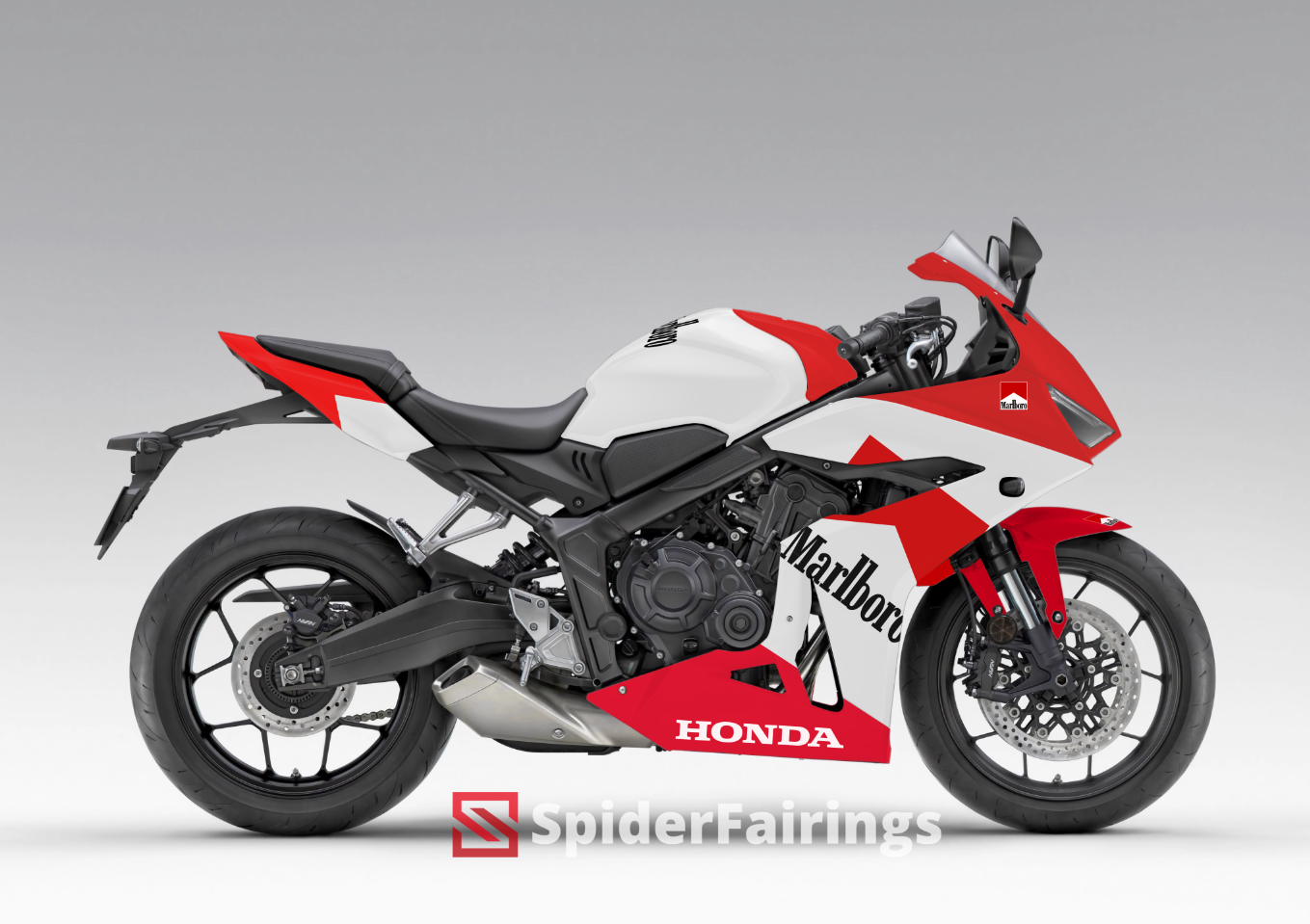 Red and White Marlboro-CBR650R 2024-2025