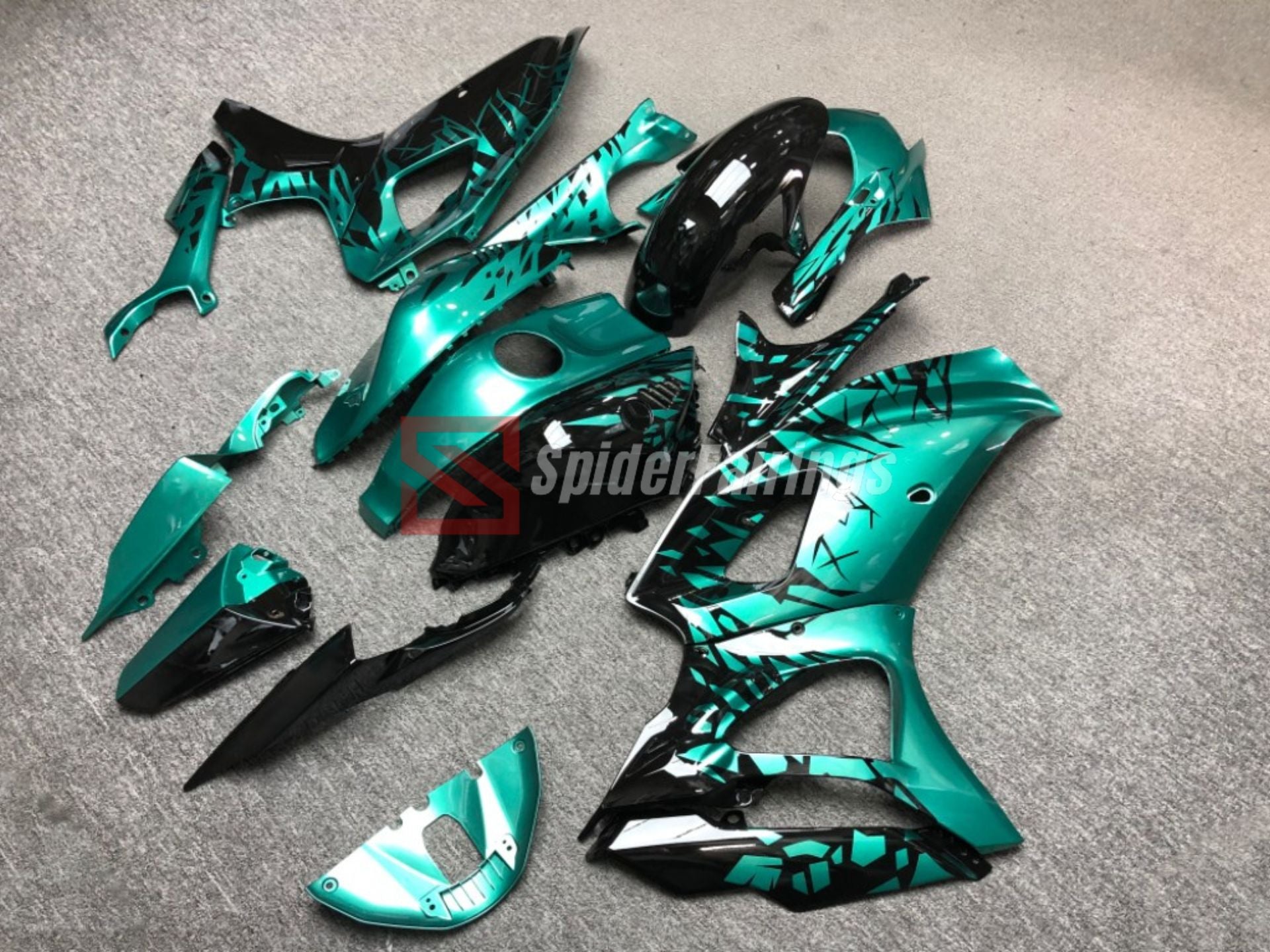 Gloss Green and Black Splash-Yamaha R7 2021-2025 – SpiderFairings