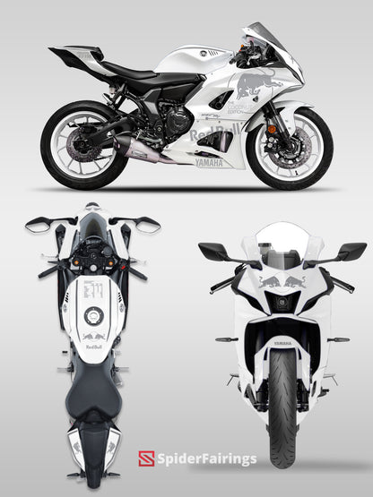 Gloss White The Coconut edition Design for Yamaha R7 2021-2024