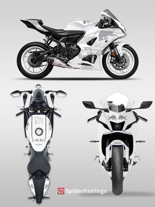 Gloss White The Coconut edition Design for Yamaha R7 2021-2024