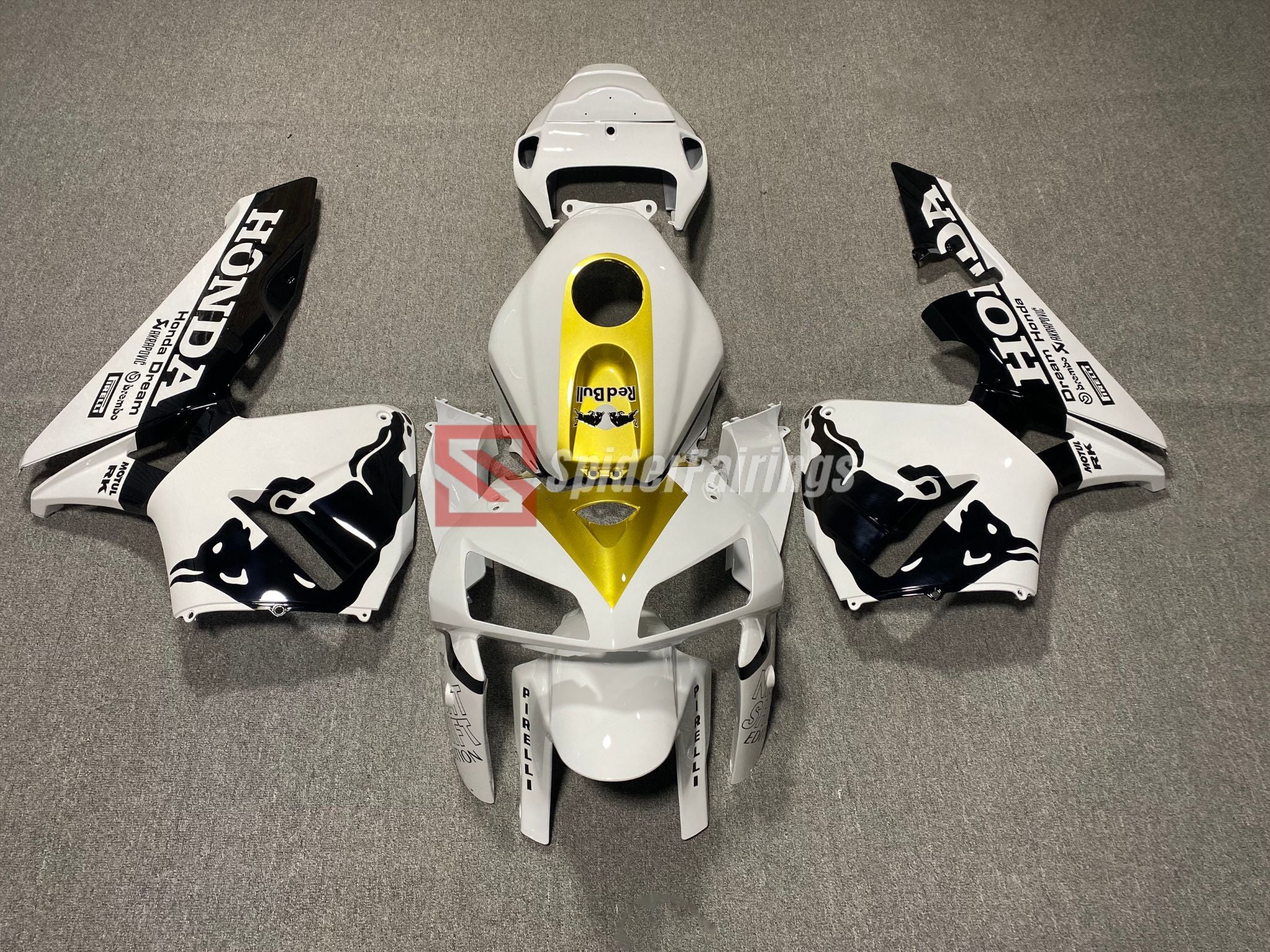 Black Red Bull-Honda CBR600RR 2005-2006-SpiderFairings