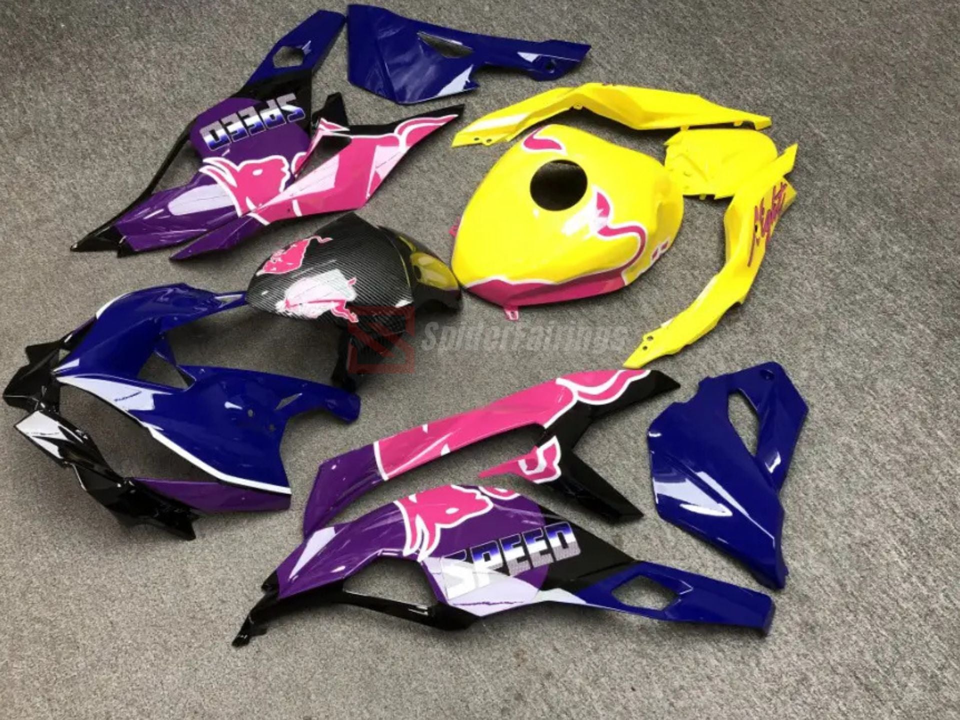 Yellow and Purple with Pink RedBull-Kawasaki-ZX25R 2020-2024