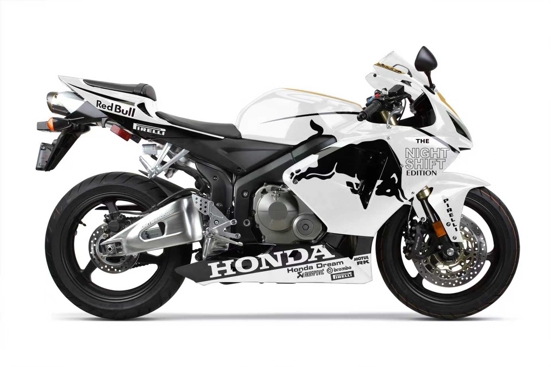 Black Red Bull-Honda CBR600RR 2005-2006-SpiderFairings