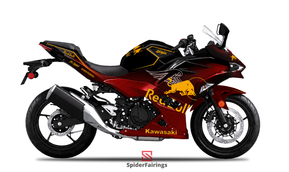 Gloss The Wing Style | Dark Red Gradient Black RedBull-Kawasaki Ninja500 2024-2025