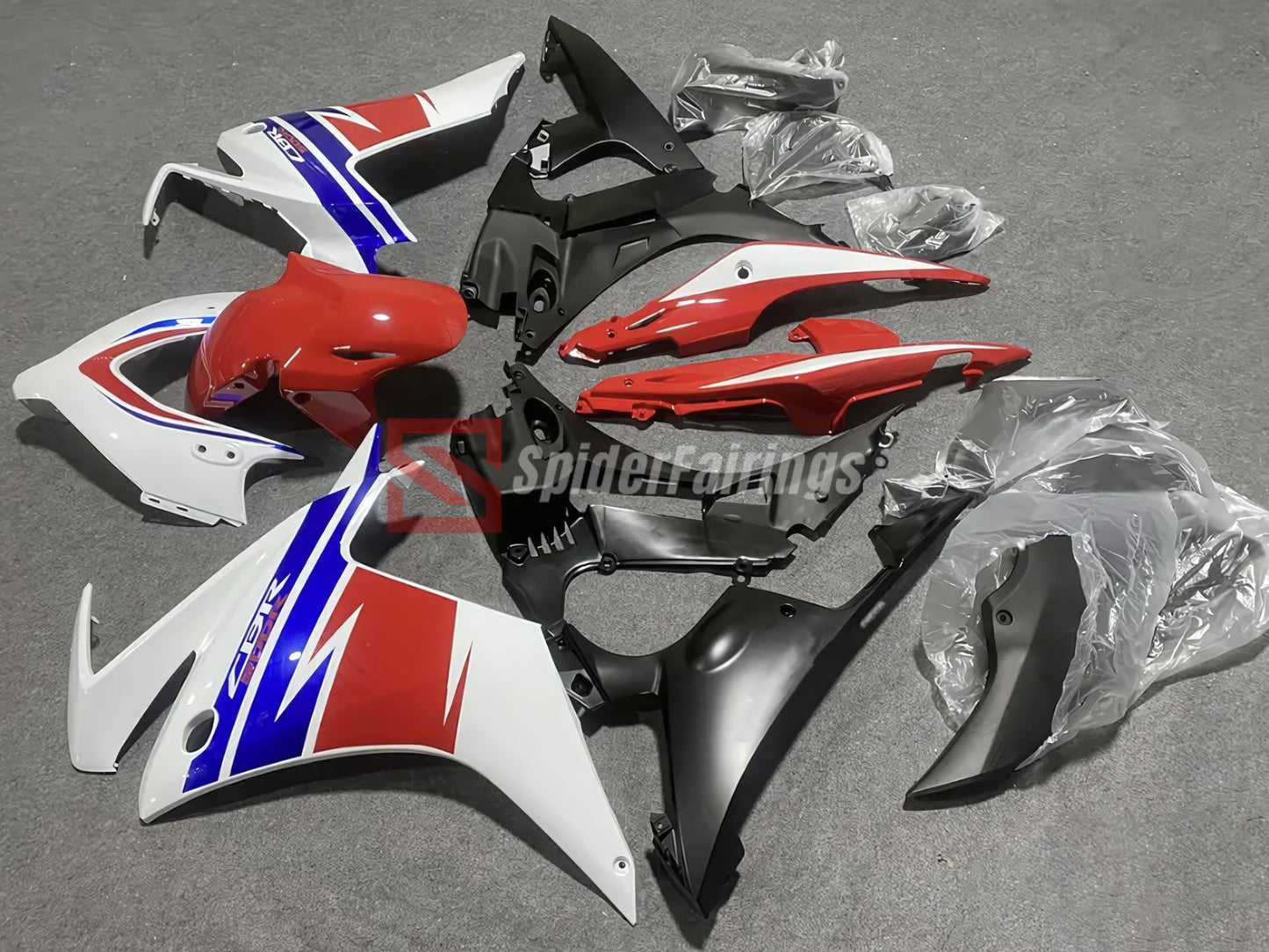 Red and White-Honda CBR500R Fairings 2013-2015