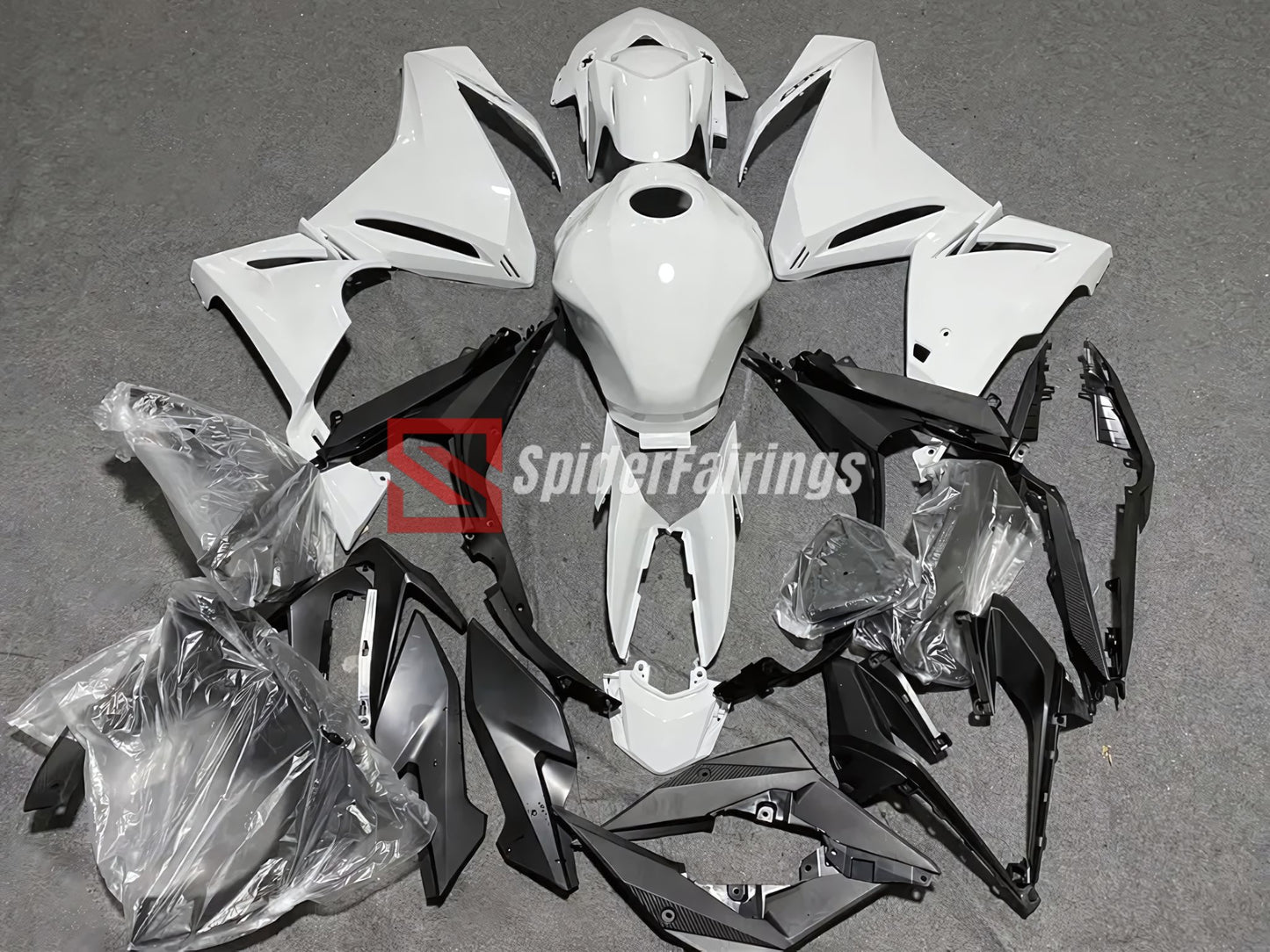 White-Honda CBR500R Fairings 2019-2023