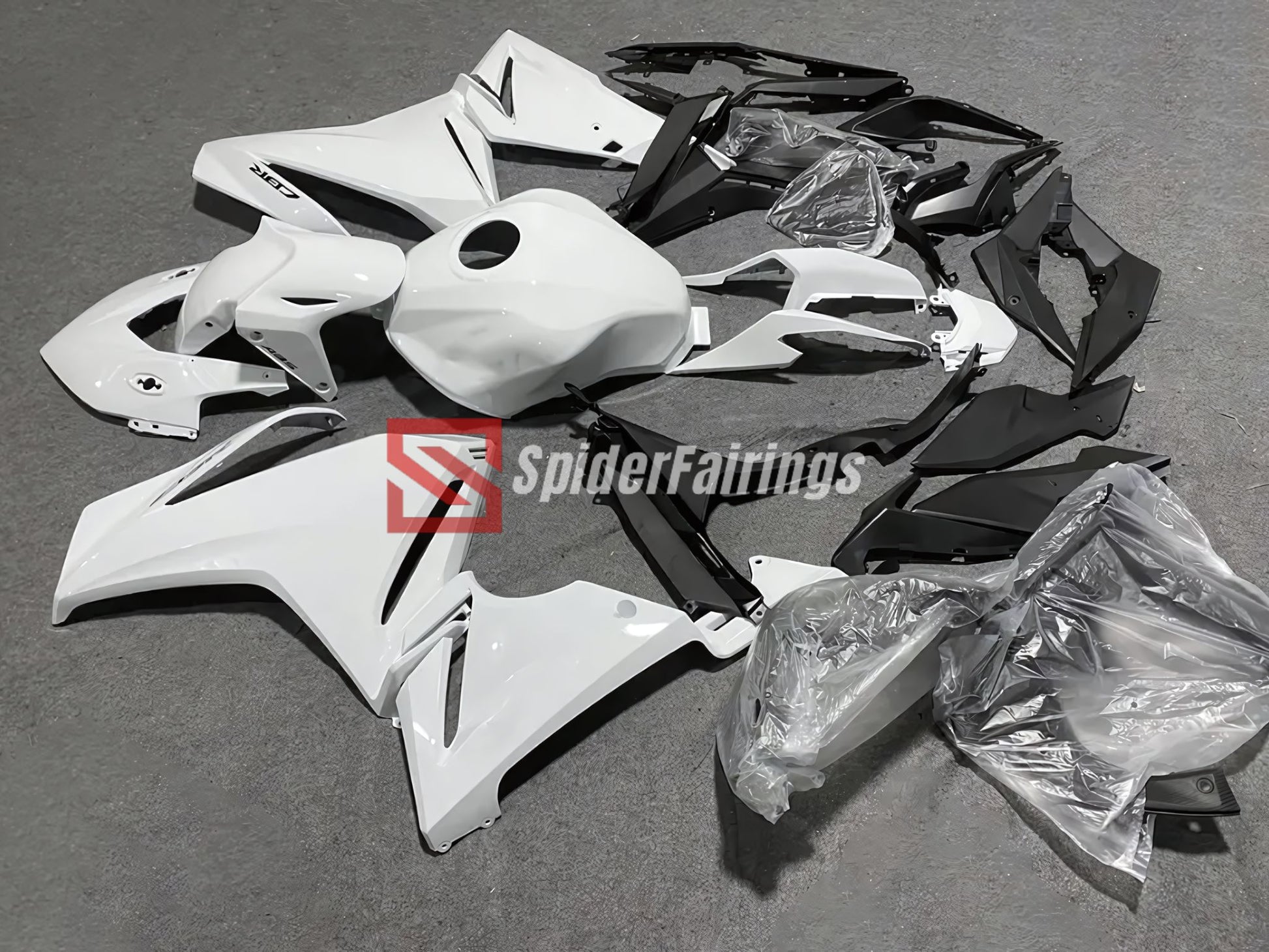 White-Honda CBR500R Fairings 2019-2023