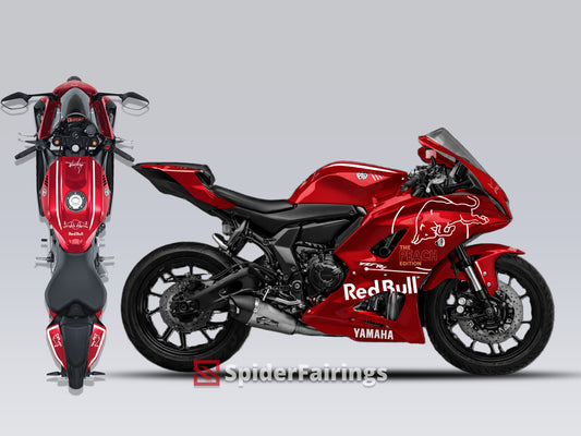 Gloss Candy Red The Peach Edition RedBull-Yamaha R7 2021-2025
