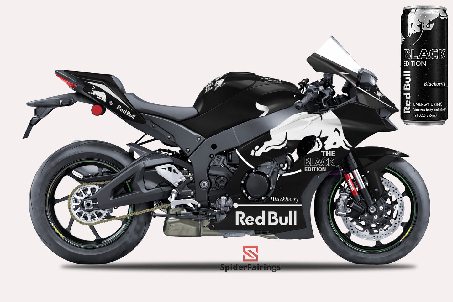 Gloss Black Edition Redbull-Kawasaki ZX-10R  2021-2025